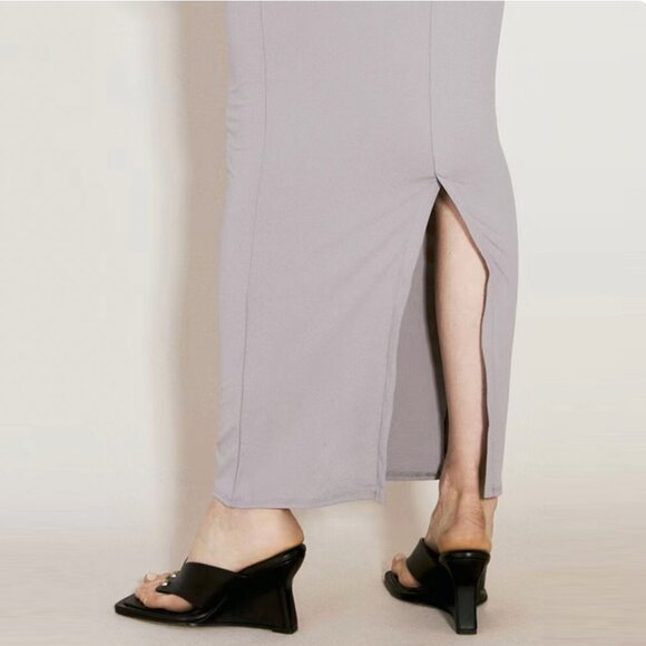 Ssense Entire Studios Sleeveless Maxi Dress XS/S Grey - Picture 6 of 12